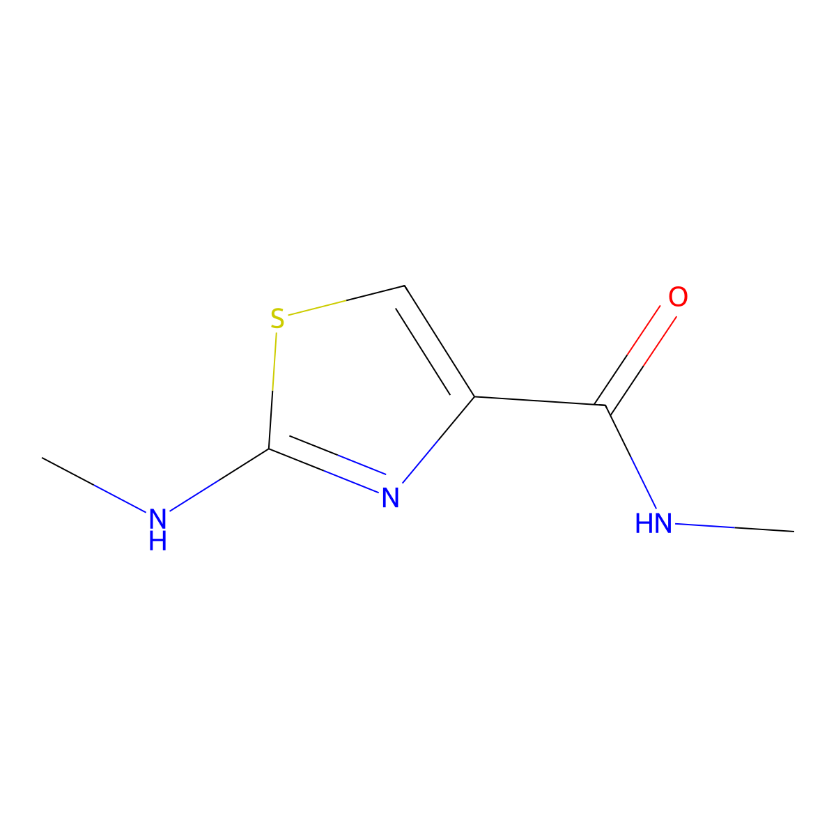 N-Methyl-2-(methylamino)-1,3-thiazole-4-carboxamide molecular structure, CAS 1365272-30-5