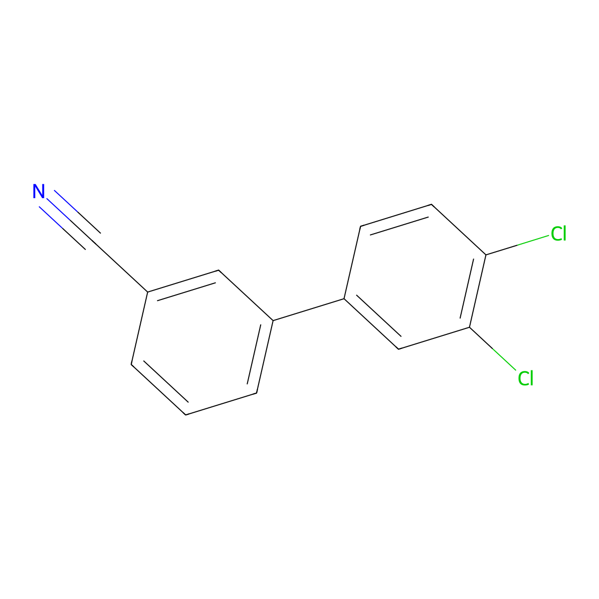 3-(3,4-Dichlorophenyl)benzonitrile molecular structure, CAS 1365272-36-1