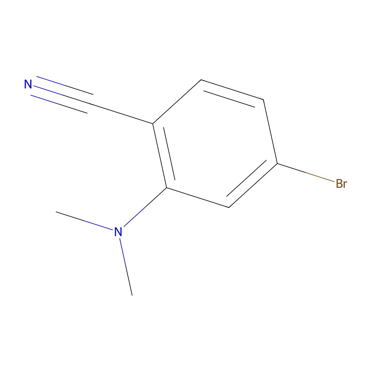4-Bromo-2-(dimethylamino)benzonitrile molecular structure, CAS 1365272-41-8