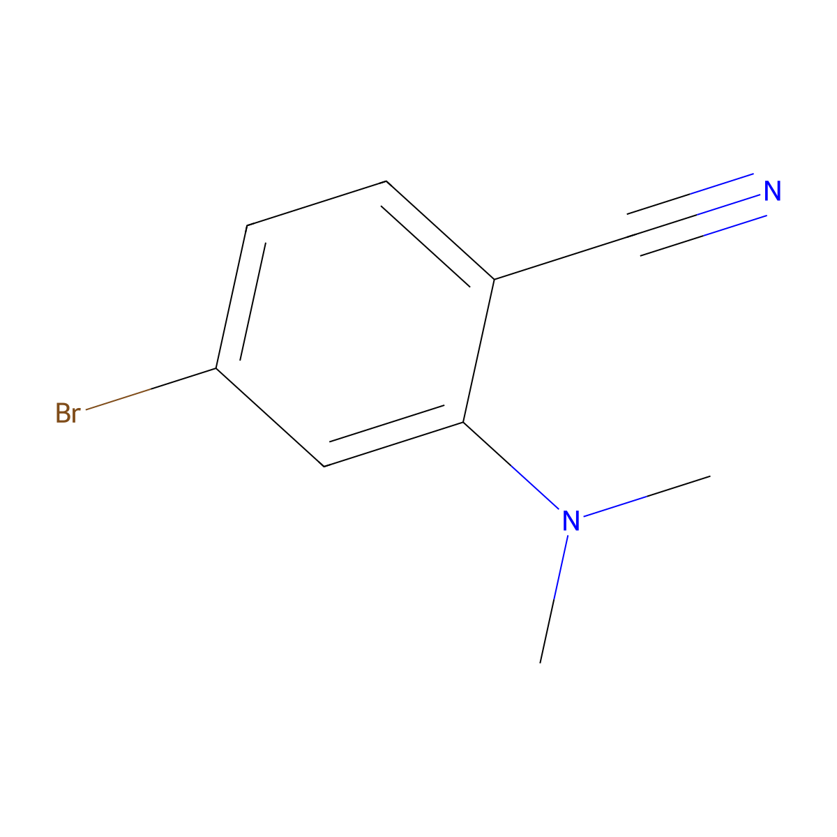 4-Bromo-2-(dimethylamino)benzonitrile molecular structure, CAS 1365272-41-8