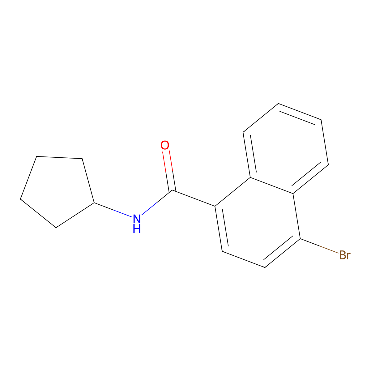 N-Cyclopentyl 4-bromonaphthamide molecular structure, CAS 1365272-42-9