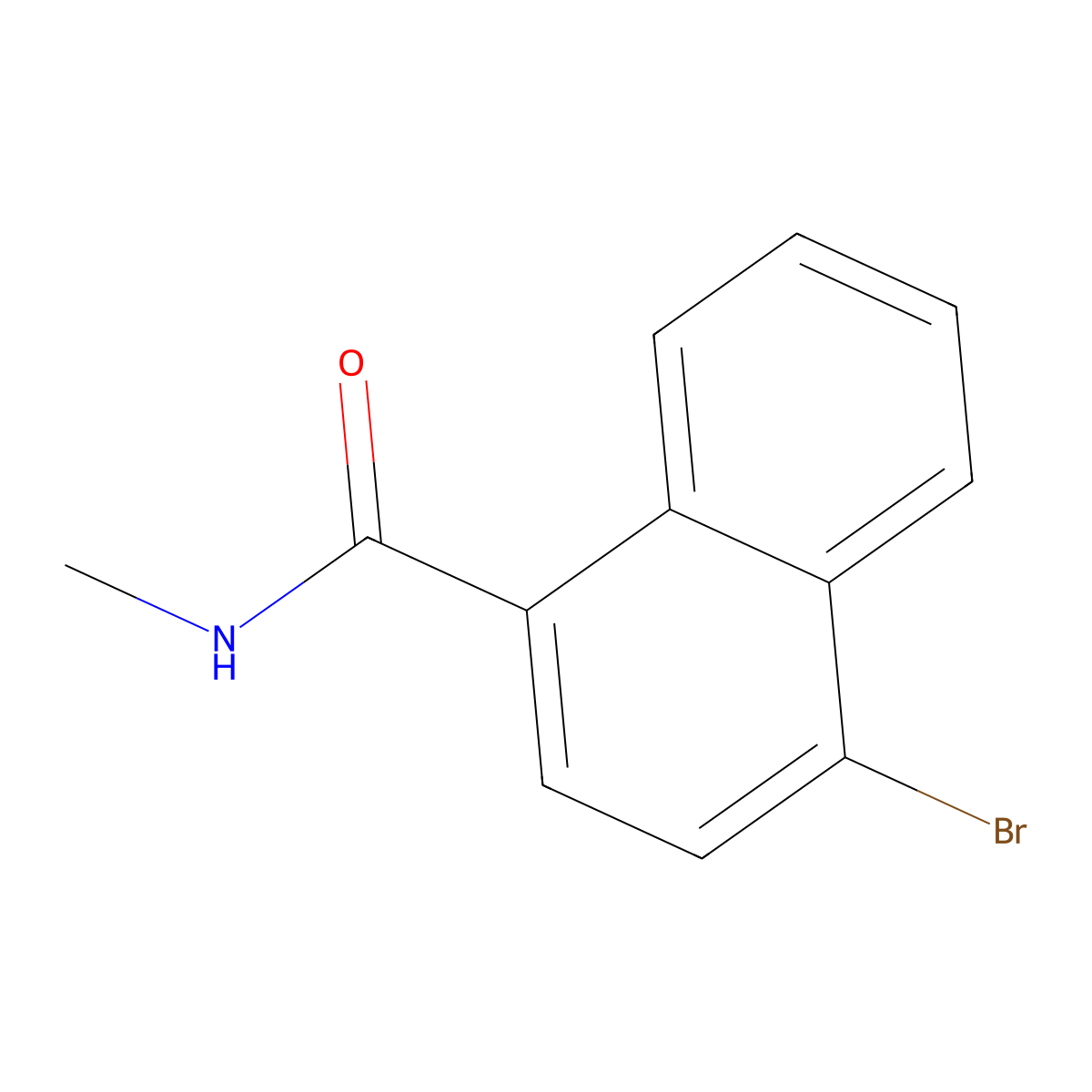 4-Bromo-N-methylnaphthalene-1-carboxamide molecular structure, CAS 1365272-43-0