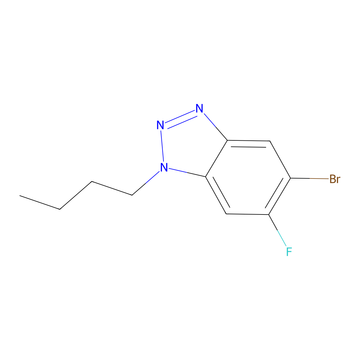 5-Bromo-1-butyl-6-fluorobenzotriazole molecular structure, CAS 1365272-54-3