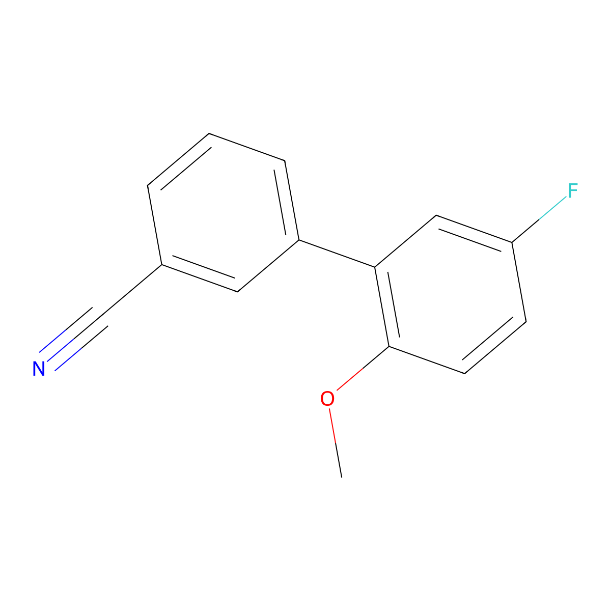 3-(5-Fluoro-2-methoxyphenyl)benzonitrile molecular structure, CAS 1365272-56-5