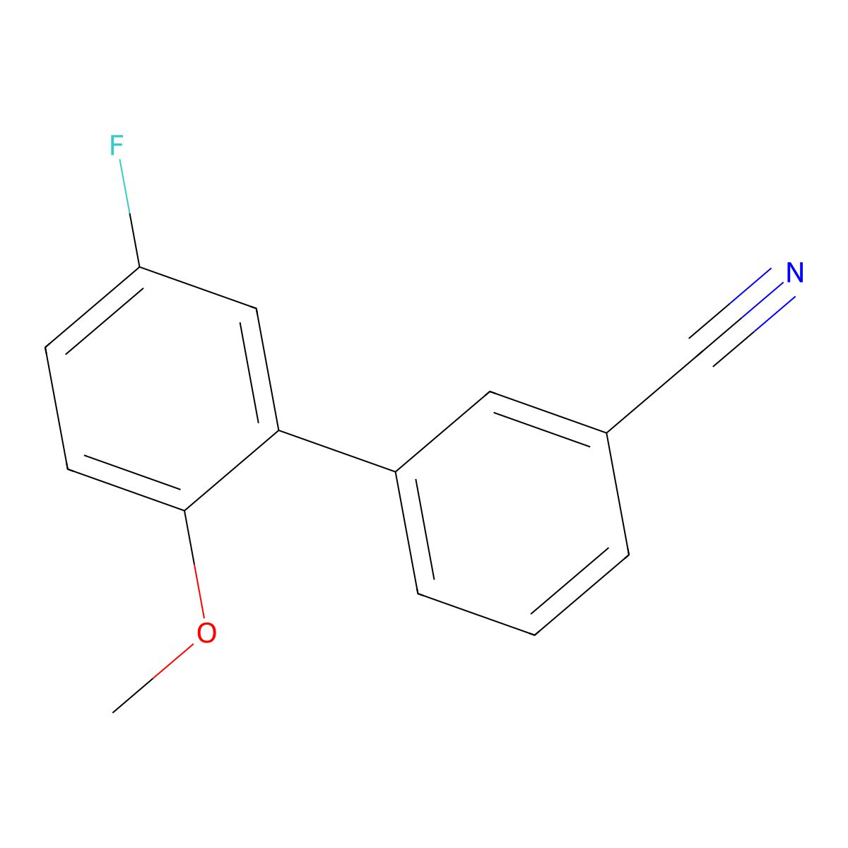 3-(5-Fluoro-2-methoxyphenyl)benzonitrile molecular structure, CAS 1365272-56-5