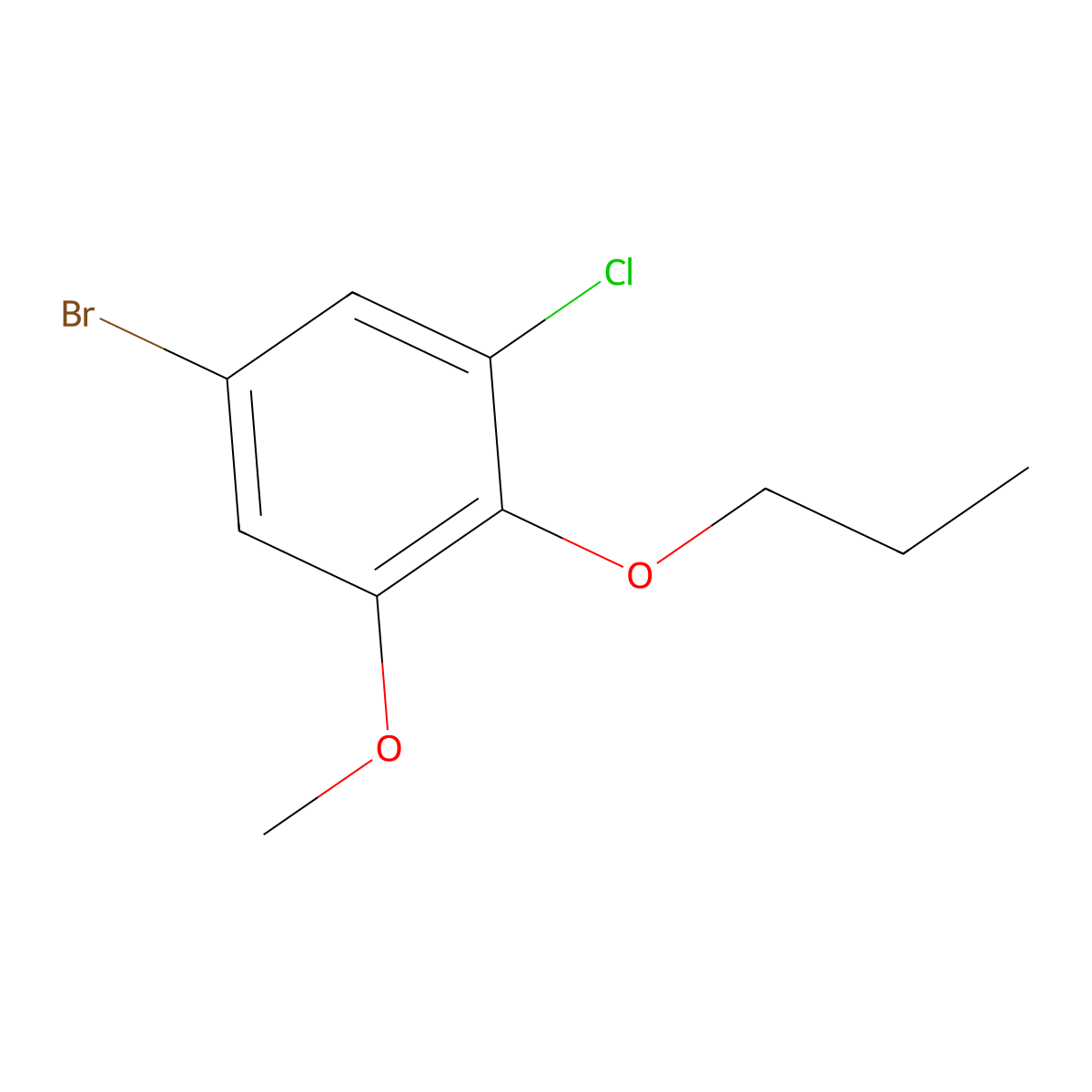 5-Bromo-1-chloro-3-methoxy-2-propoxybenzene molecular structure, CAS 1365272-61-2