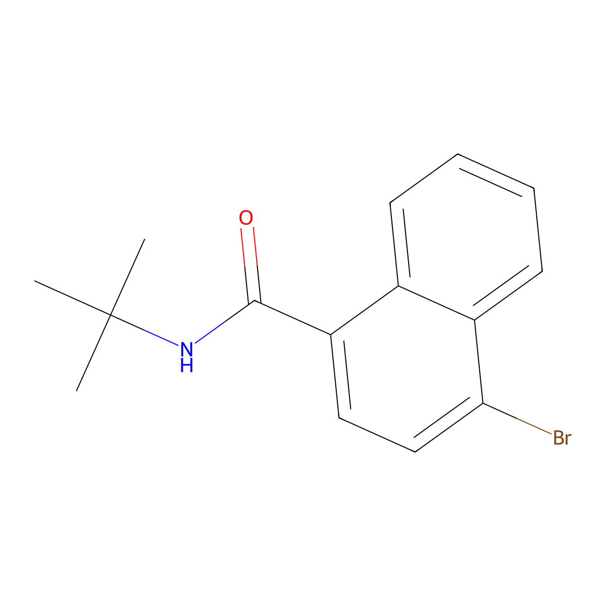 N-t-Butyl 4-bromonaphthamide molecular structure, CAS 1365272-69-0