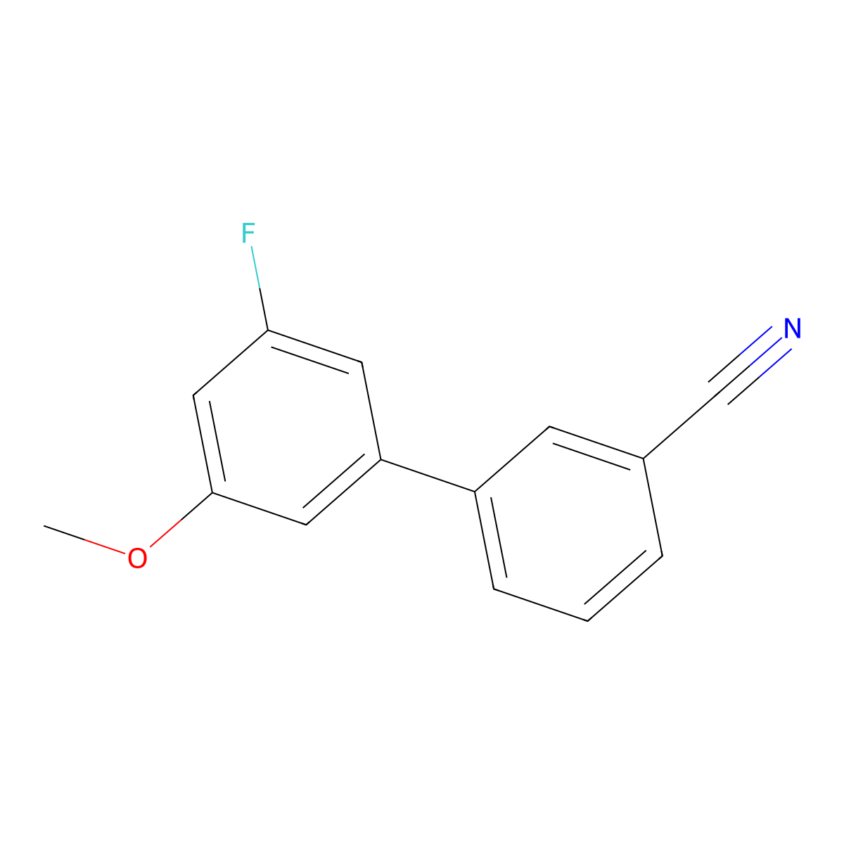 3-(3-Fluoro-5-methoxyphenyl)benzonitrile molecular structure, CAS 1365272-73-6