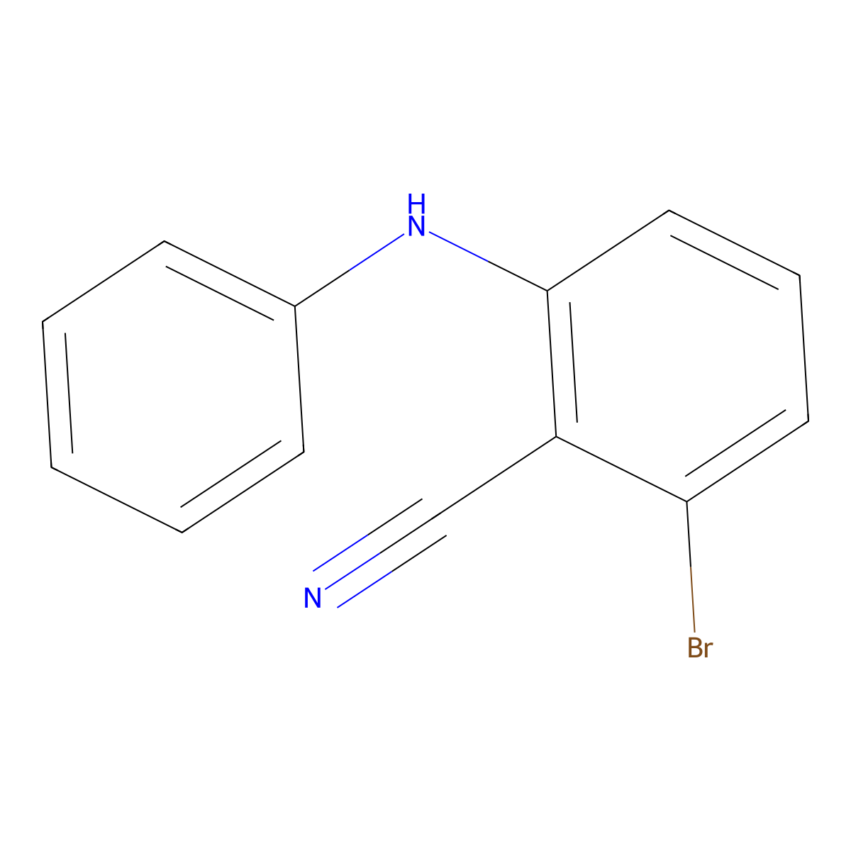 2-Bromo-6-(phenylamino)benzonitrile molecular structure, CAS 1365272-75-8