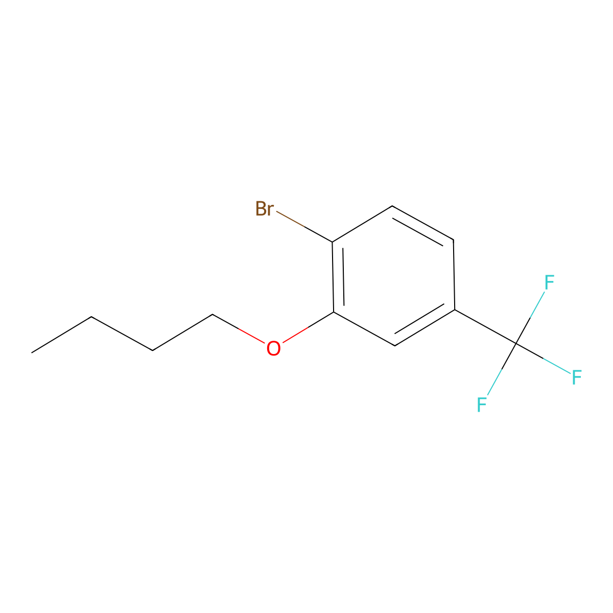 1-Bromo-2-butoxy-4-(trifluoromethyl)benzene molecular structure, CAS 1365272-77-0