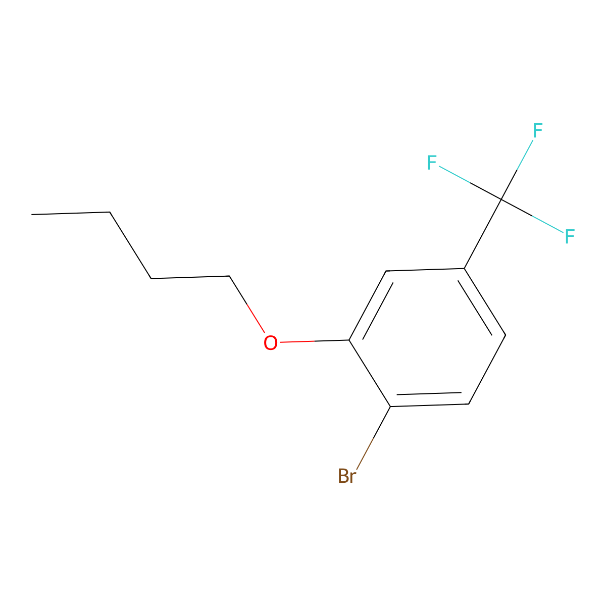 1-Bromo-2-butoxy-4-(trifluoromethyl)benzene molecular structure, CAS 1365272-77-0