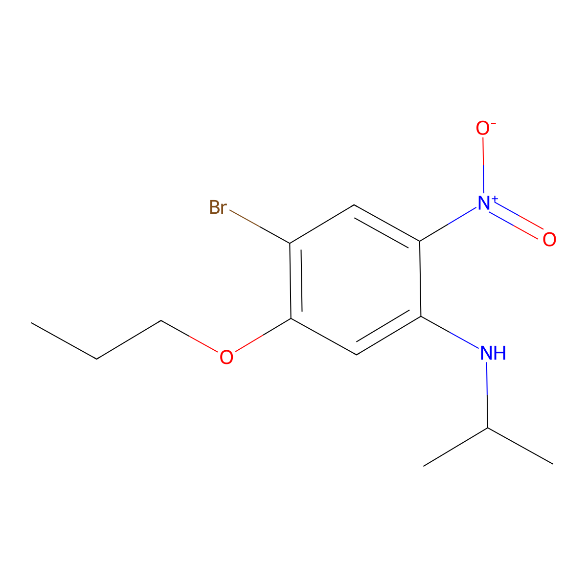 4-Bromo-N-isopropyl-2-nitro-5-propoxyaniline molecular structure, CAS 1365272-85-0