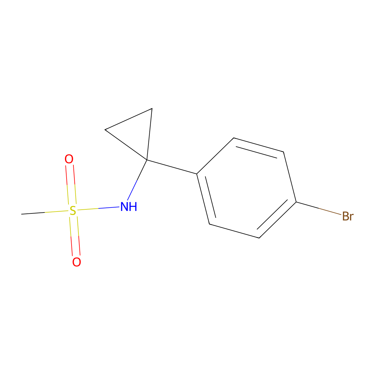 N-[1-(4-bromophenyl)cyclopropyl]methanesulfonamide molecular structure, CAS 1365272-86-1
