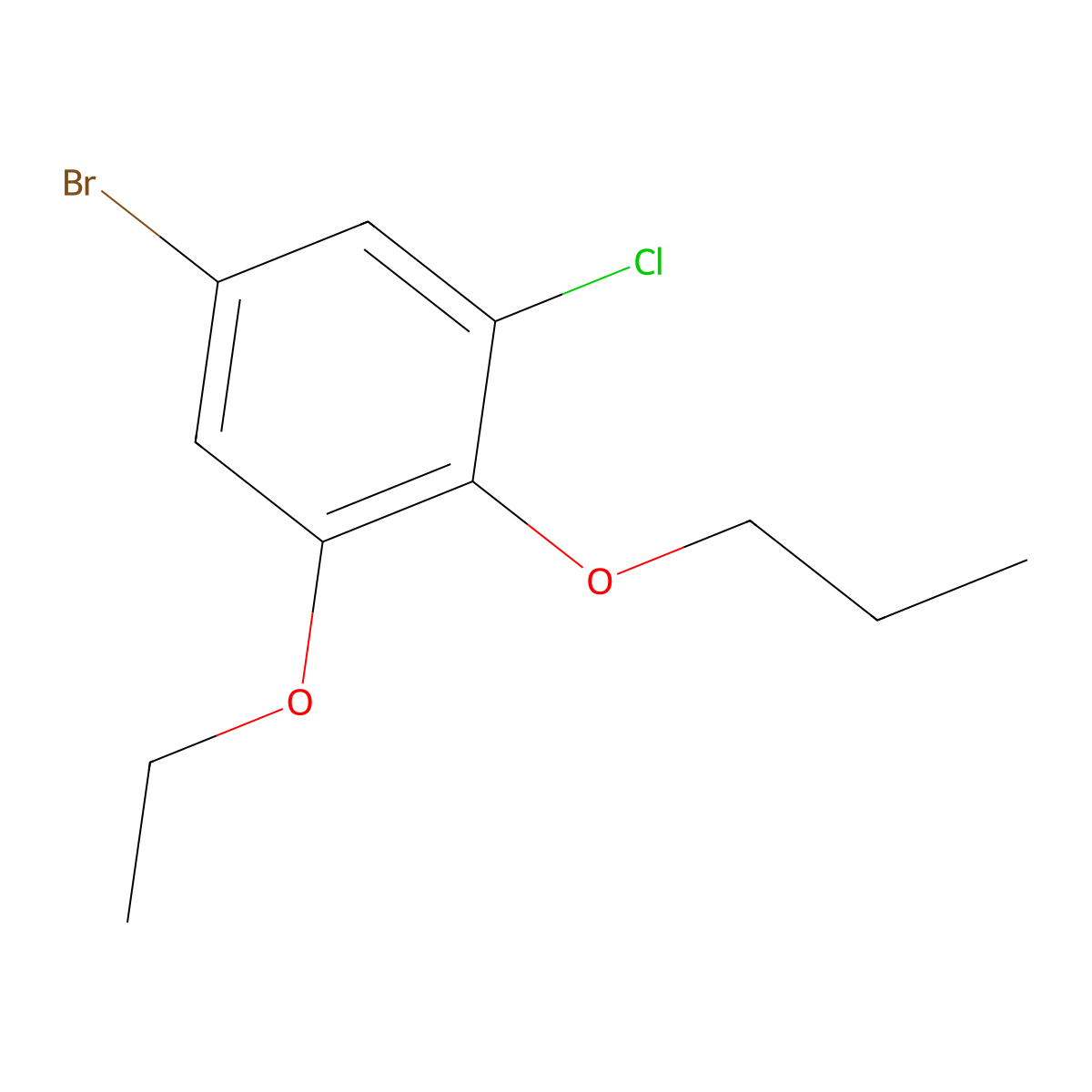 5-Bromo-1-chloro-3-ethoxy-2-propoxybenzene molecular structure, CAS 1365272-89-4