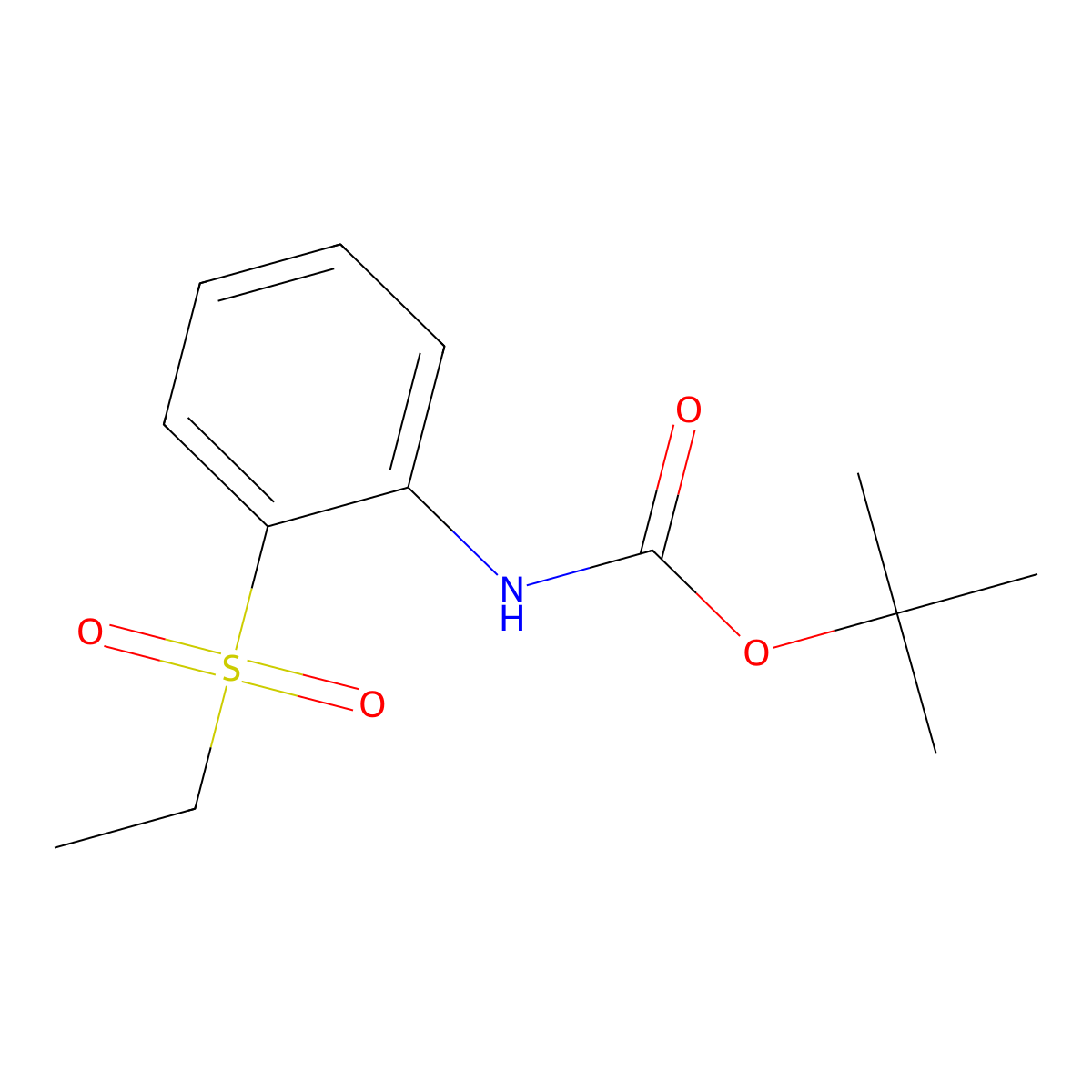 tert-Butyl N-[2-(ethanesulfonyl)phenyl]carbamate molecular structure, CAS 1365272-94-1