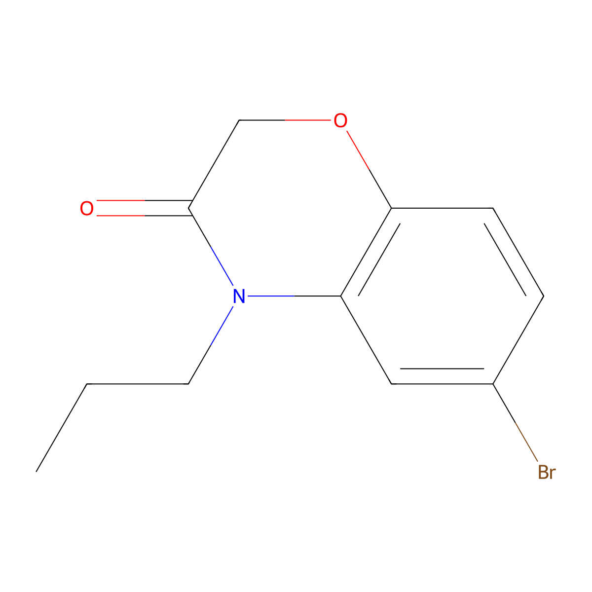 6-Bromo-4-propyl-2H-1,4-benzoxazin-3-one molecular structure, CAS 1365273-01-3