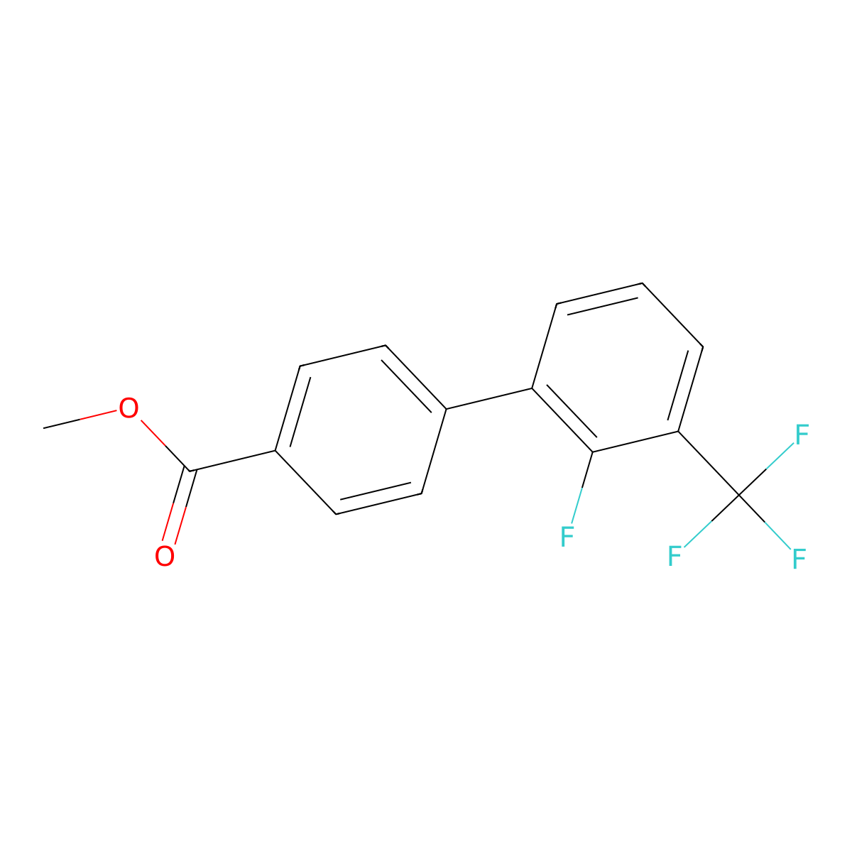 Methyl 4-[2-fluoro-3-(trifluoromethyl)phenyl]benzoate molecular structure, CAS 1365273-05-7