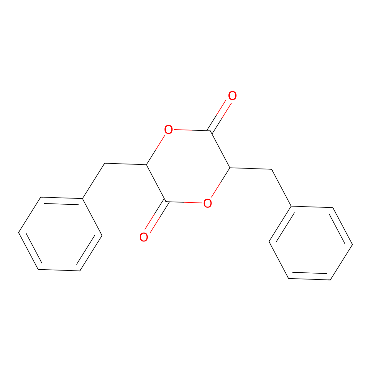 3,6-Dibenzyl-1,4-dioxane-2,5-dione molecular structure, CAS 136532-18-8
