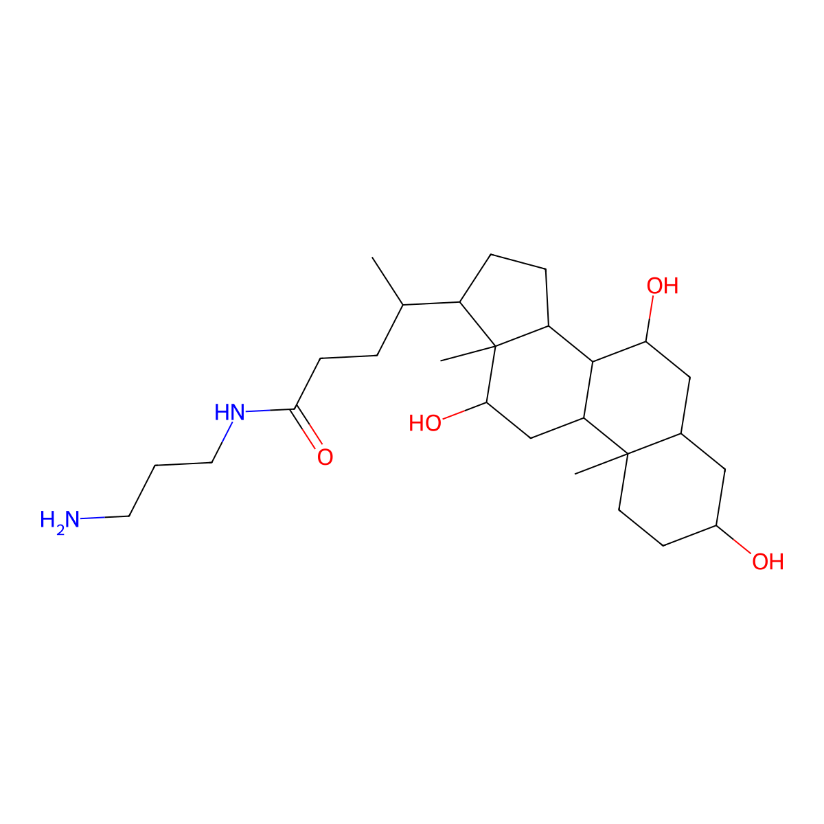 Cholyl-1,3-diaminopropane molecular structure, CAS 136533-45-4