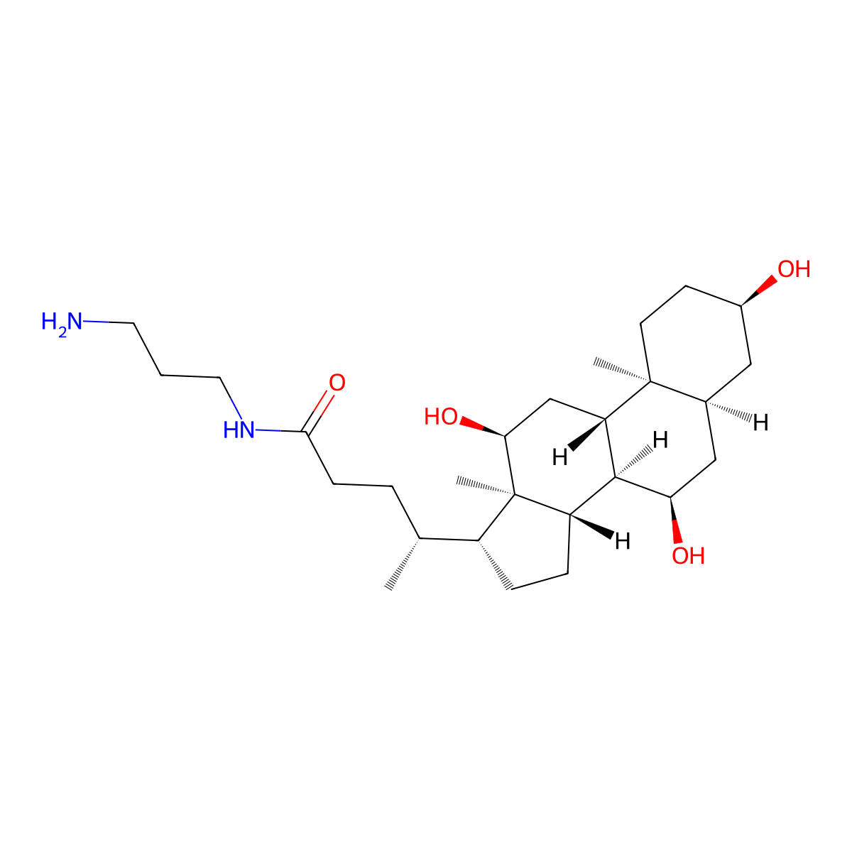 Cholyl-1,3-diaminopropane molecular structure, CAS 136533-45-4