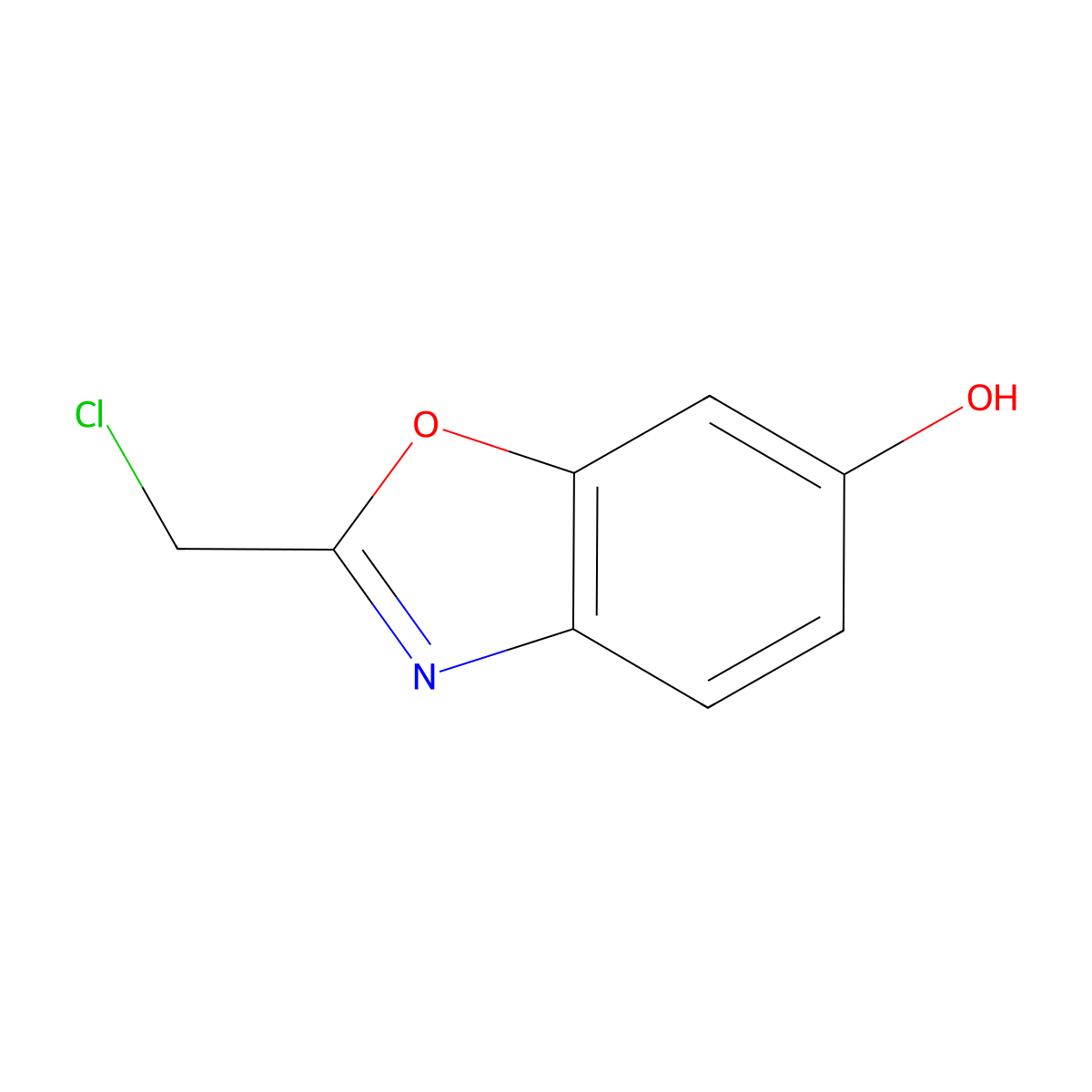 2-(Chloromethyl)-1,3-benzoxazol-6-ol molecular structure, CAS 136535-21-2