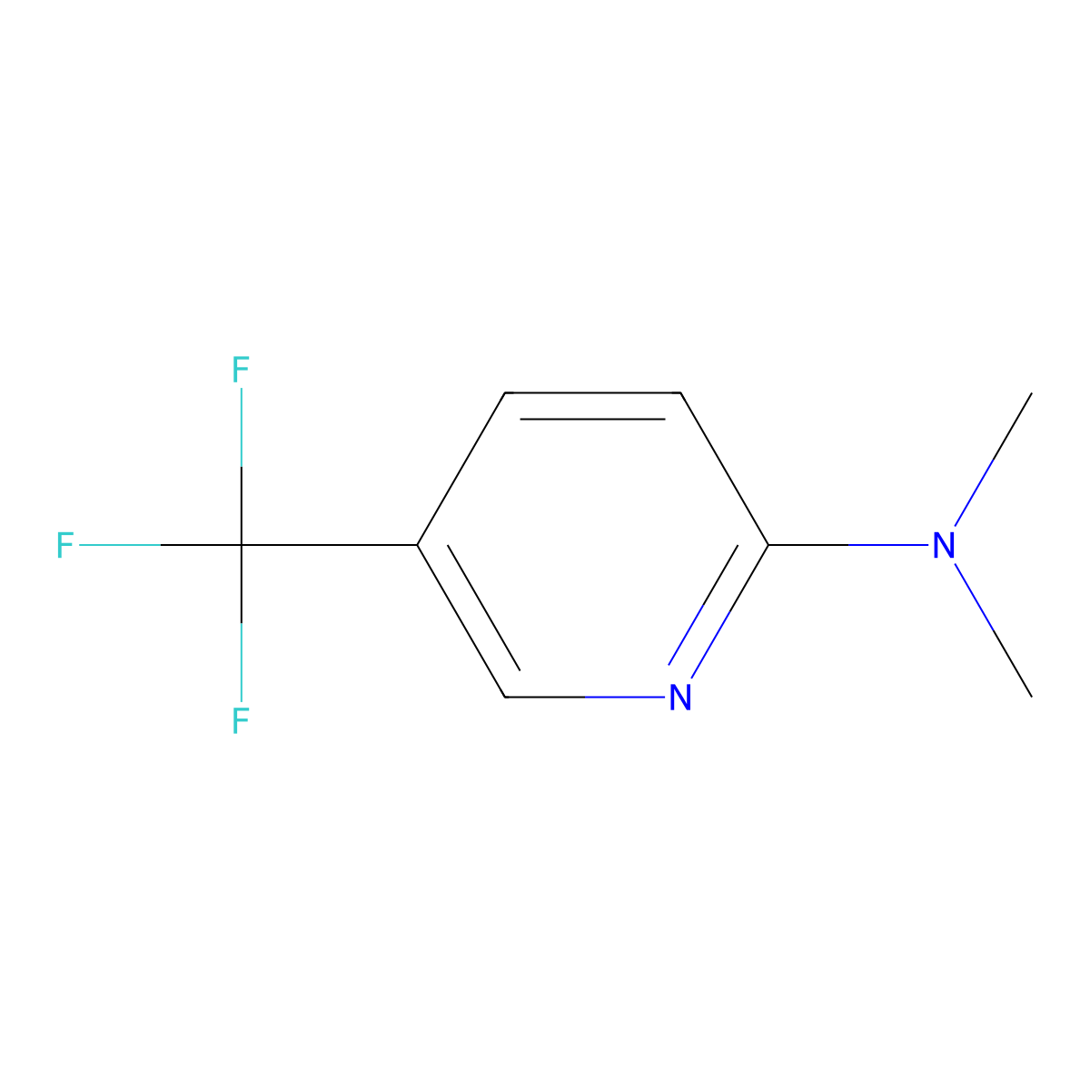 N,N-dimethyl-5-(trifluoromethyl)pyridin-2-amine molecular structure, CAS 136539-99-6