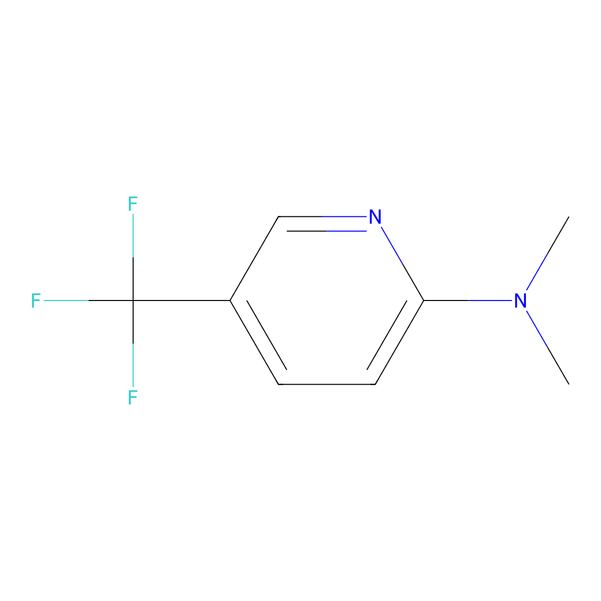 N,N-dimethyl-5-(trifluoromethyl)pyridin-2-amine molecular structure, CAS 136539-99-6
