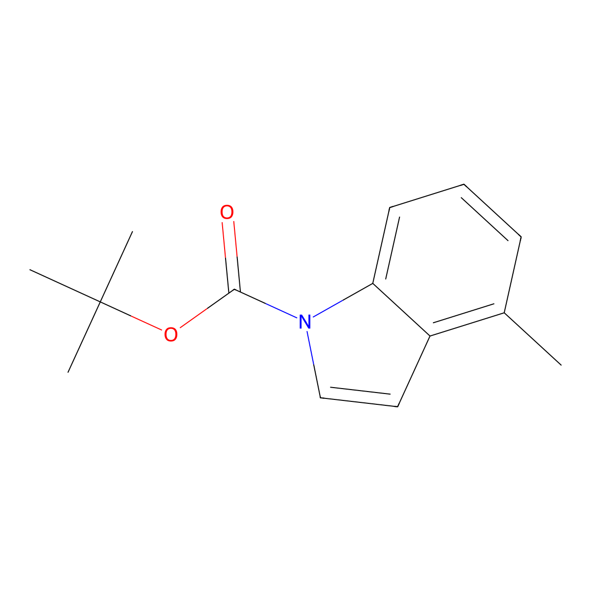 tert-Butyl 4-methyl-1H-indole-1-carboxylate molecular structure, CAS 136540-84-6