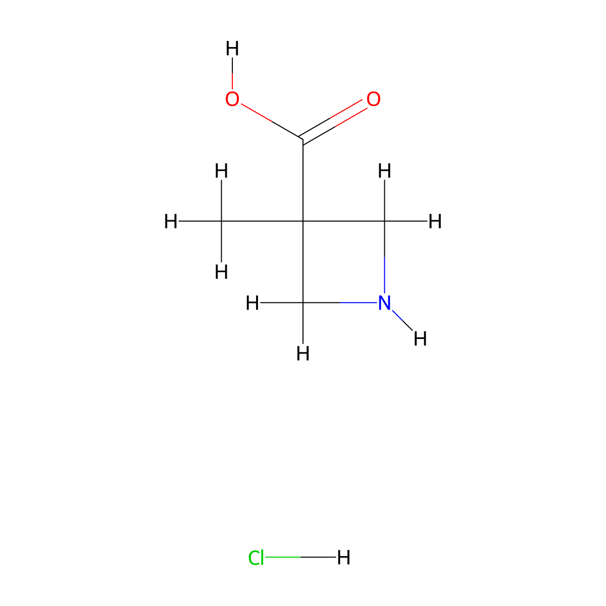 3-Methylazetidine-3-carboxylic acid hydrochloride molecular structure, CAS 1365411-50-2