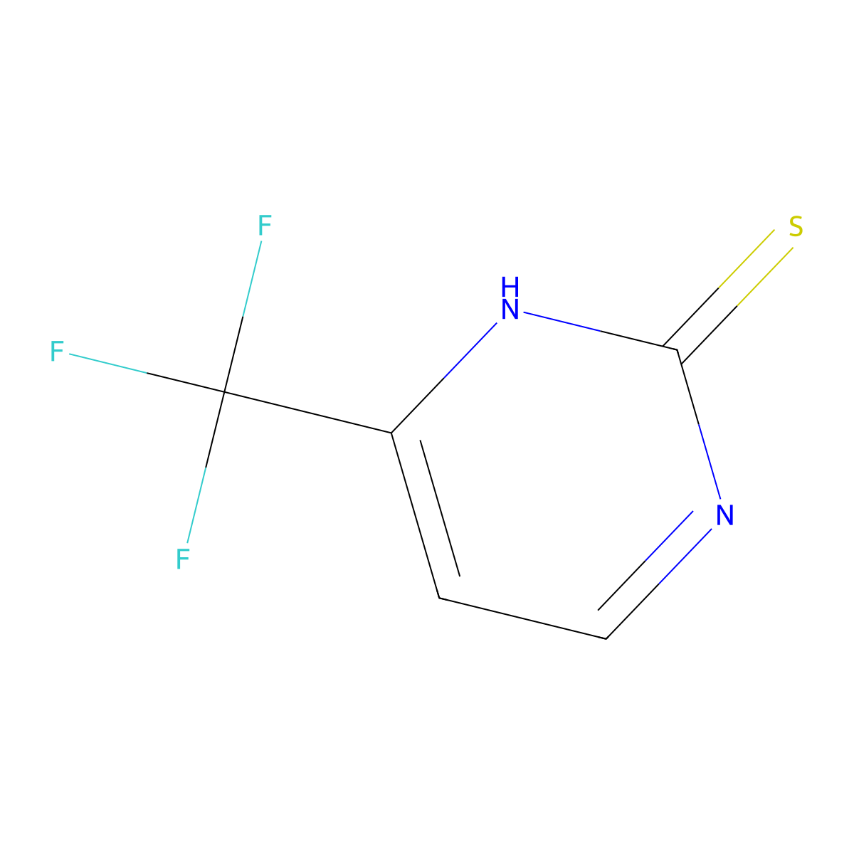4-(Trifluoromethyl)pyrimidine-2-thiol molecular structure, CAS 136547-17-6