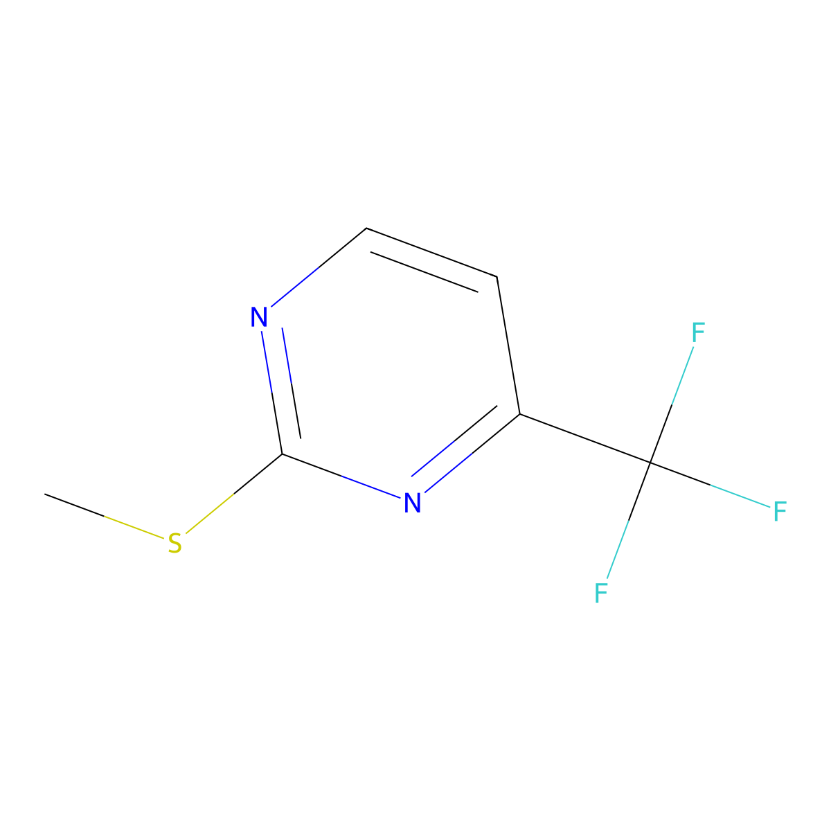2-(Methylthio)-4-(trifluoromethyl)pyrimidine molecular structure, CAS 136547-20-1
