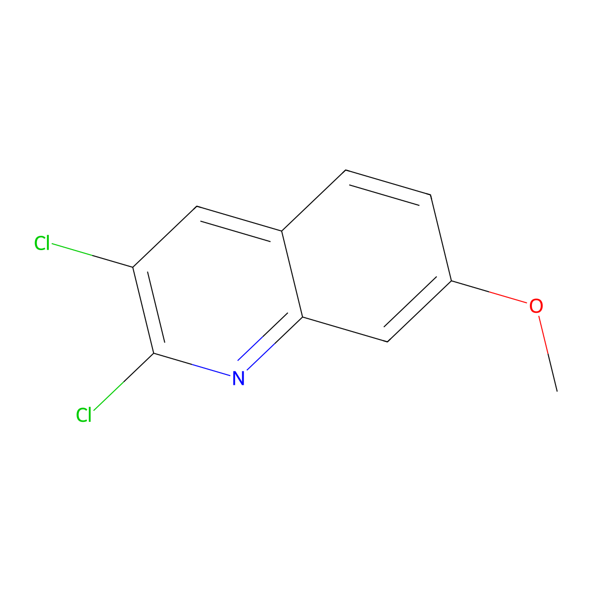 2,3-Dichloro-7-methoxyquinoline molecular structure, CAS 136547-28-9