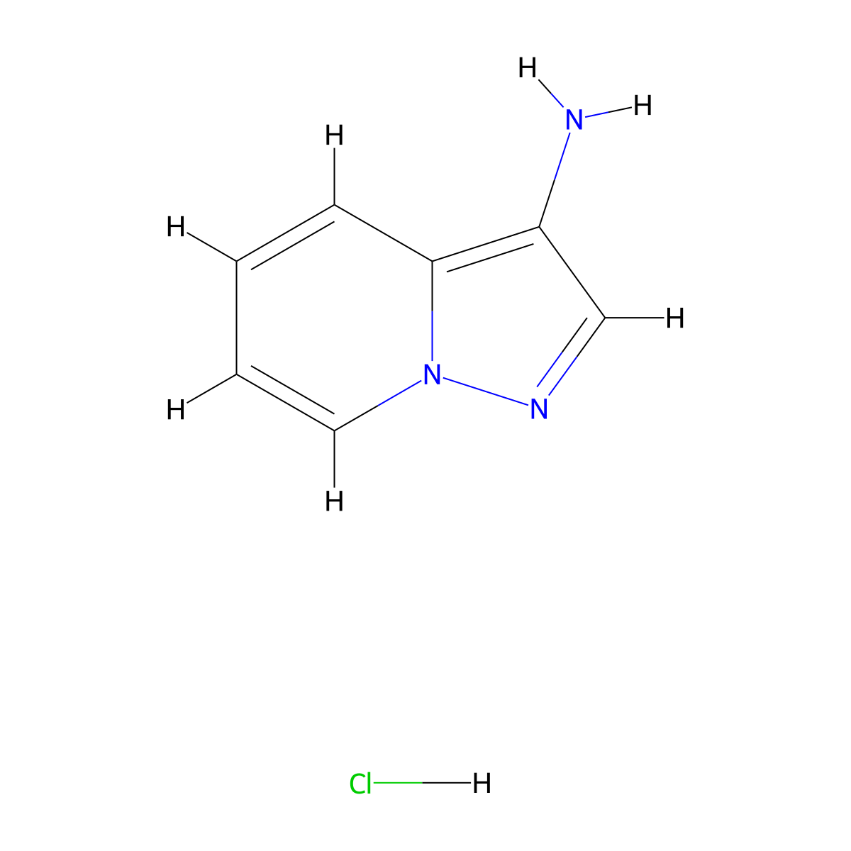 Pyrazolo[1,5-a]pyridin-3-amine hydrochloride molecular structure, CAS 136548-72-6