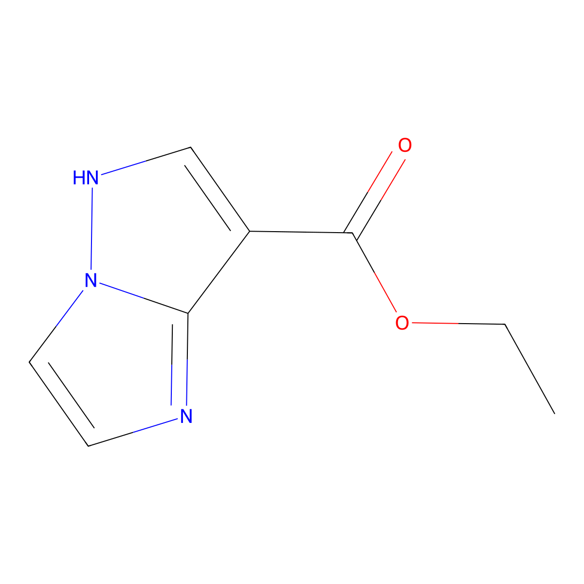 ethyl 1H-pyrazolo[1,5-a]imidazole-7-carboxylate molecular structure, CAS 136548-98-6