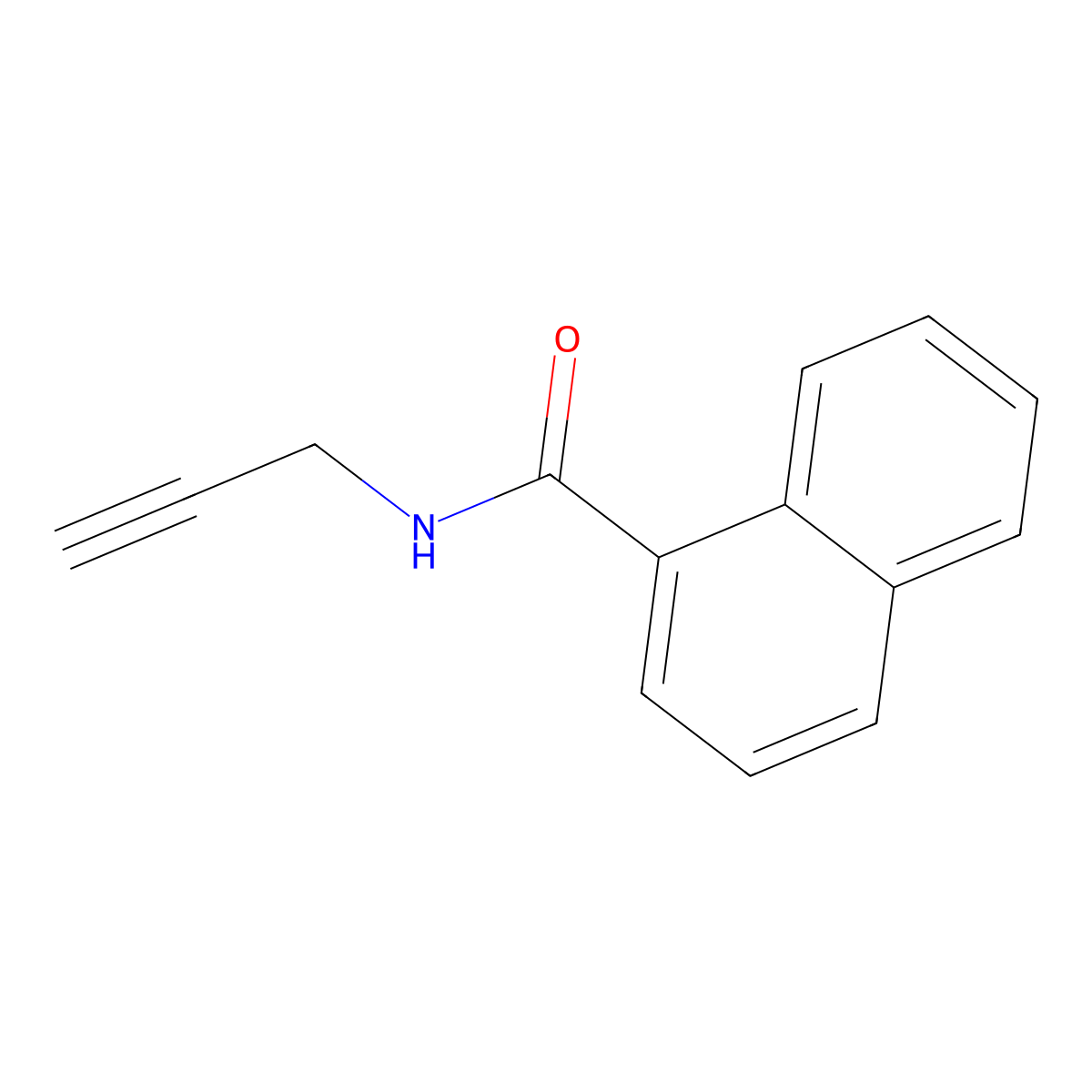 N-(Prop-2-yn-1-yl)naphthalene-1-carboxamide molecular structure, CAS 136552-20-0