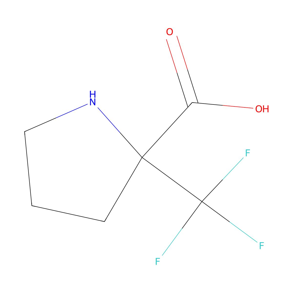 2-(Trifluoromethyl)pyrrolidine-2-carboxylic acid molecular structure, CAS 1365529-39-0