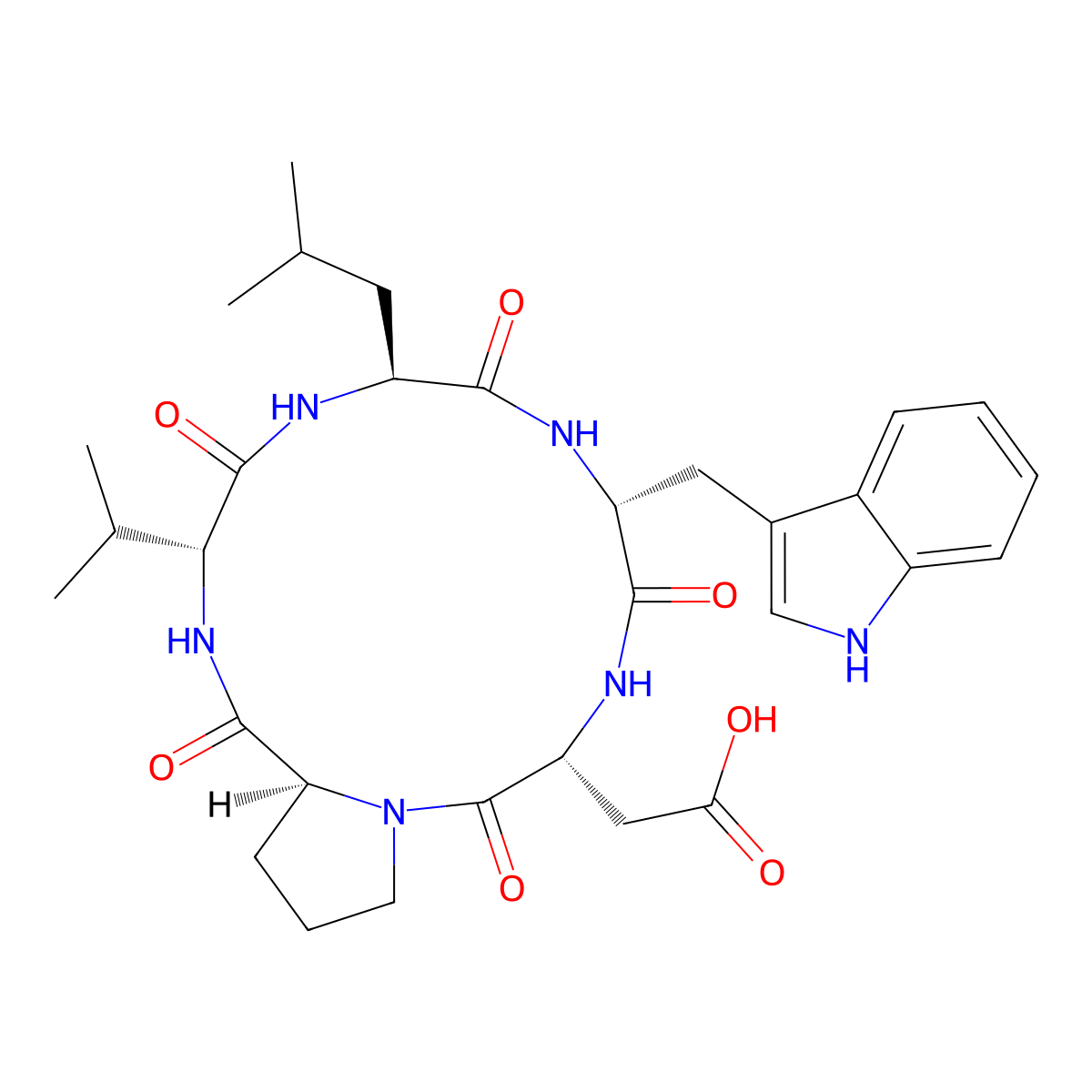 Bq-123 molecular structure, CAS 136553-81-6
