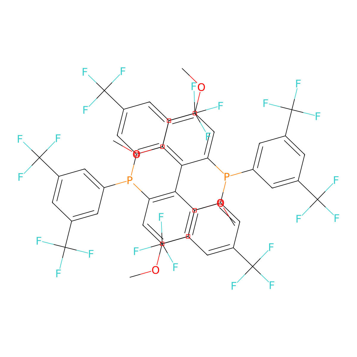 (S)-2,2'-Bis[bis(3,5-trifluoromethylphenyl)phosphino]-4,4',6,6'-tetramethoxy)-1,1'-biphenyl molecular structure, CAS 1365531-85-6