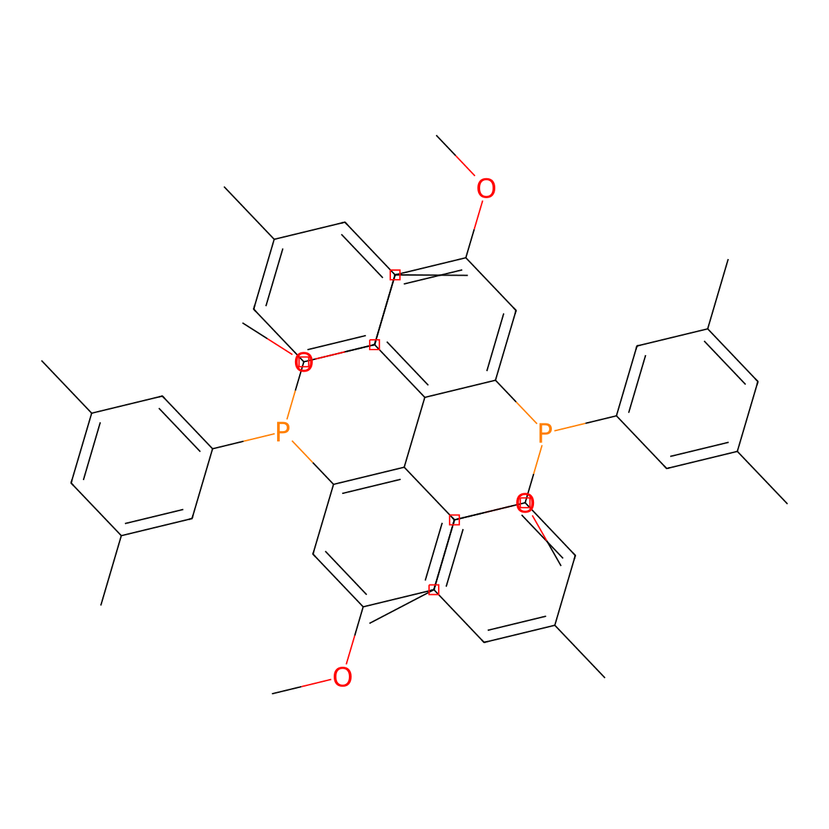 (R)-2,2'-Bis[bis(3,5-dimethylphenyl)phosphino]-4,4',6,6'-tetramethoxy-)-1,1'-biphenyl molecular structure, CAS 1365531-89-0