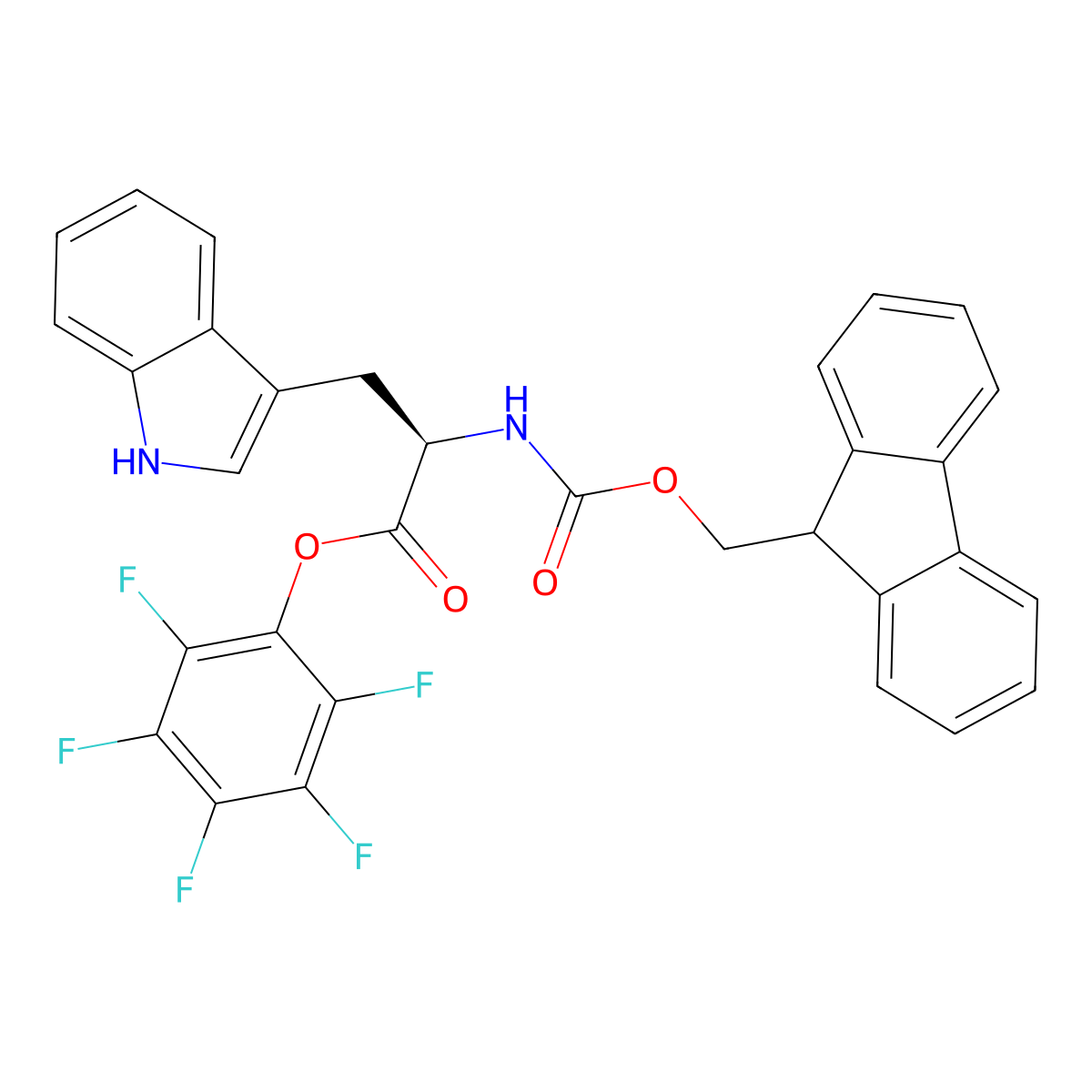 Fmoc-d-trp-opfp molecular structure, CAS 136554-94-4