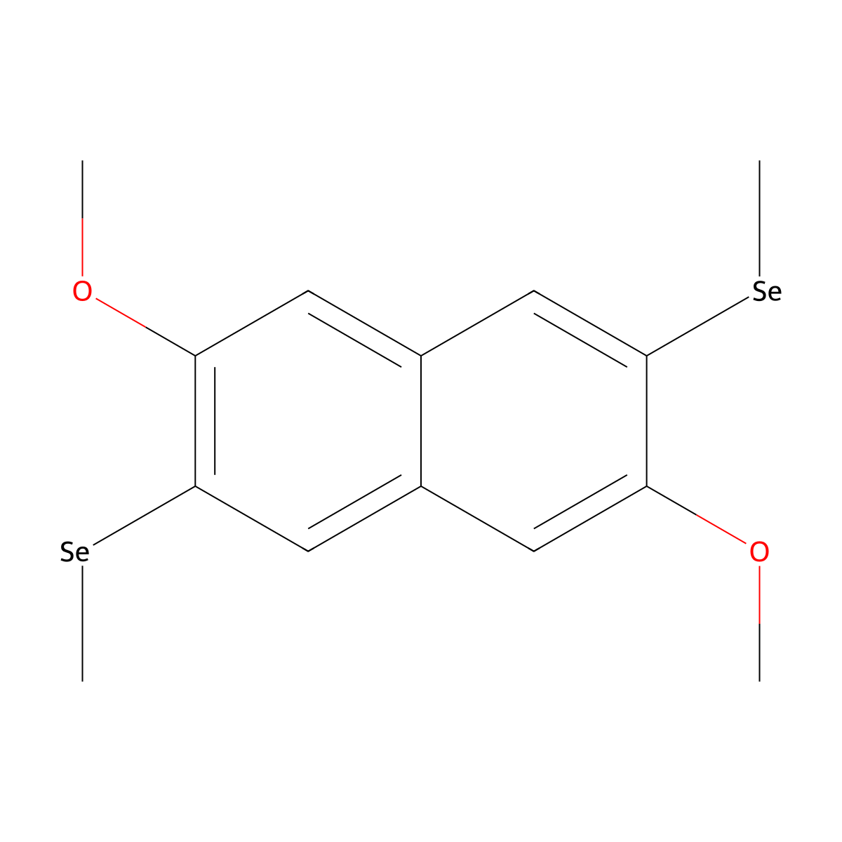 2,6-Dimethoxy-3,7-bis(methylseleno)-naphthalene molecular structure, CAS 136559-37-0