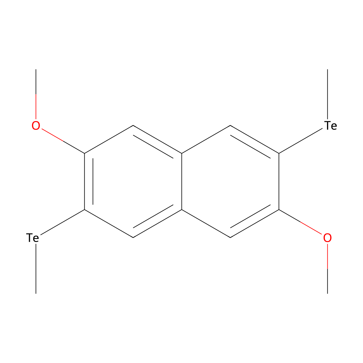 2,6-Dimethoxy-3,7-bis(methyltelluro)-naphthalene molecular structure, CAS 136559-38-1