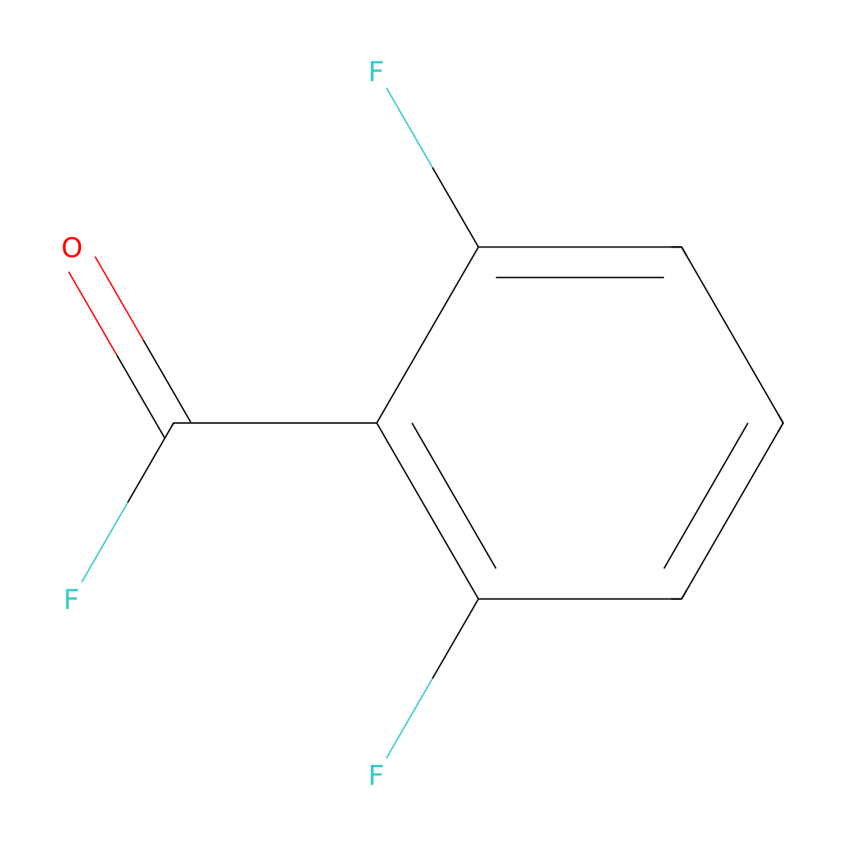 2,6-Difluorobenzoyl fluoride molecular structure, CAS 13656-41-2