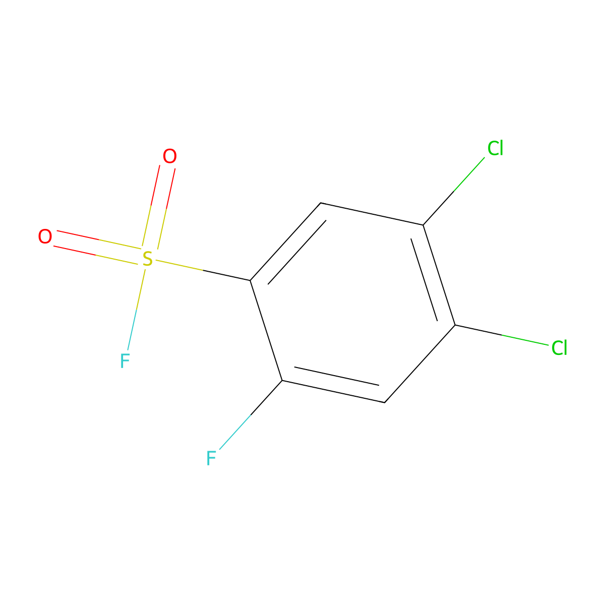 4,5-Dichloro-2-fluorobenzene-1-sulfonyl fluoride molecular structure, CAS 13656-51-4