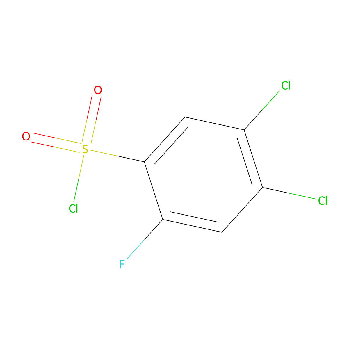 4,5-Dichloro-2-fluorobenzenesulphonyl chloride molecular structure, CAS 13656-52-5
