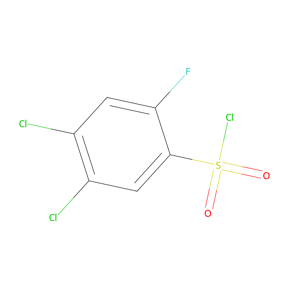 4,5-Dichloro-2-fluorobenzenesulphonyl chloride molecular structure, CAS 13656-52-5