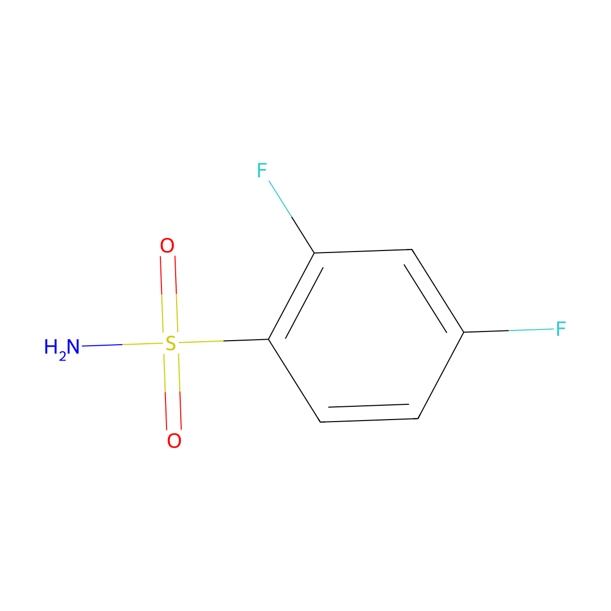 2,4-Difluorobenzenesulfonamide molecular structure, CAS 13656-60-5