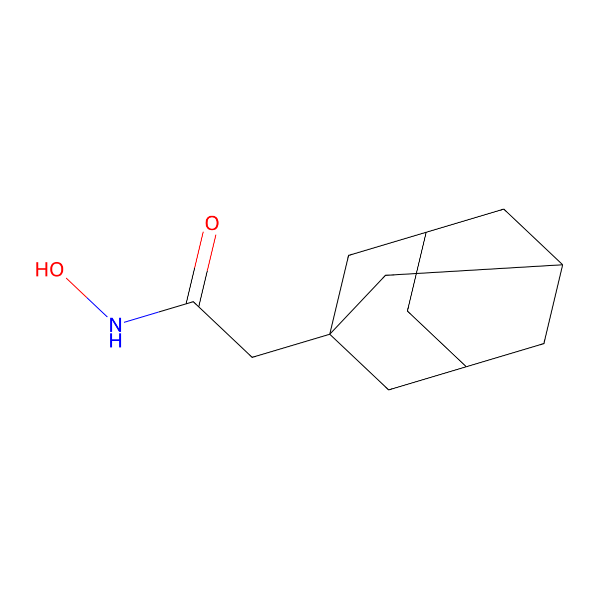 2-(1-adamantyl)-N-hydroxyacetamide molecular structure, CAS 136561-40-5