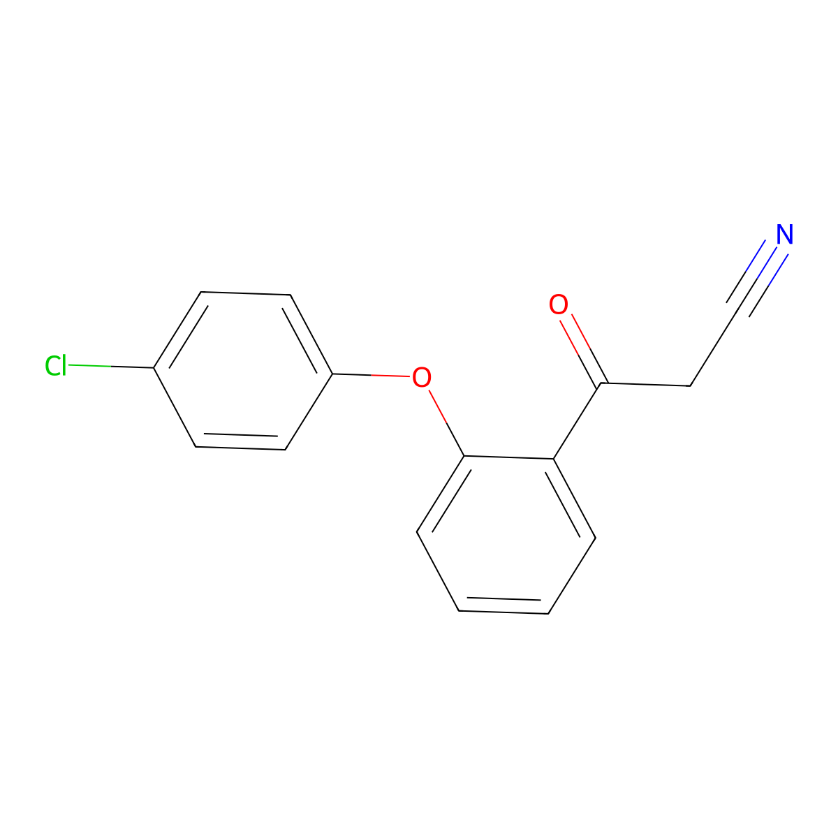 3-[2-(4-Chlorophenoxy)phenyl]-3-oxopropanenitrile molecular structure, CAS 136562-69-1