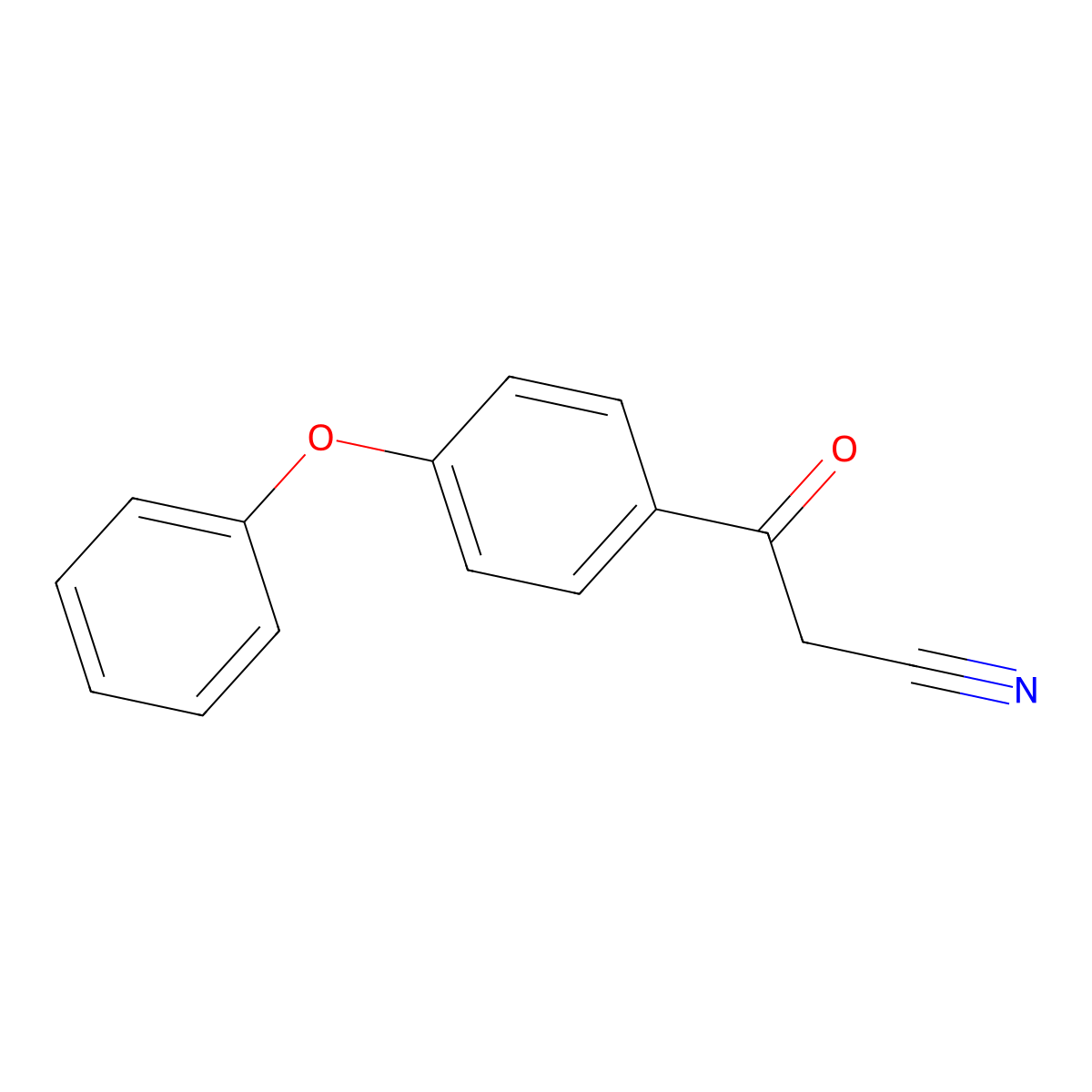 3-Oxo-3-(4-phenoxyphenyl)propanenitrile molecular structure, CAS 136562-77-1